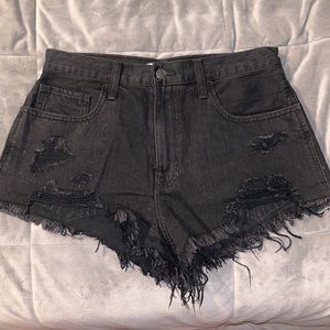 Hollister Black Denim Shorts